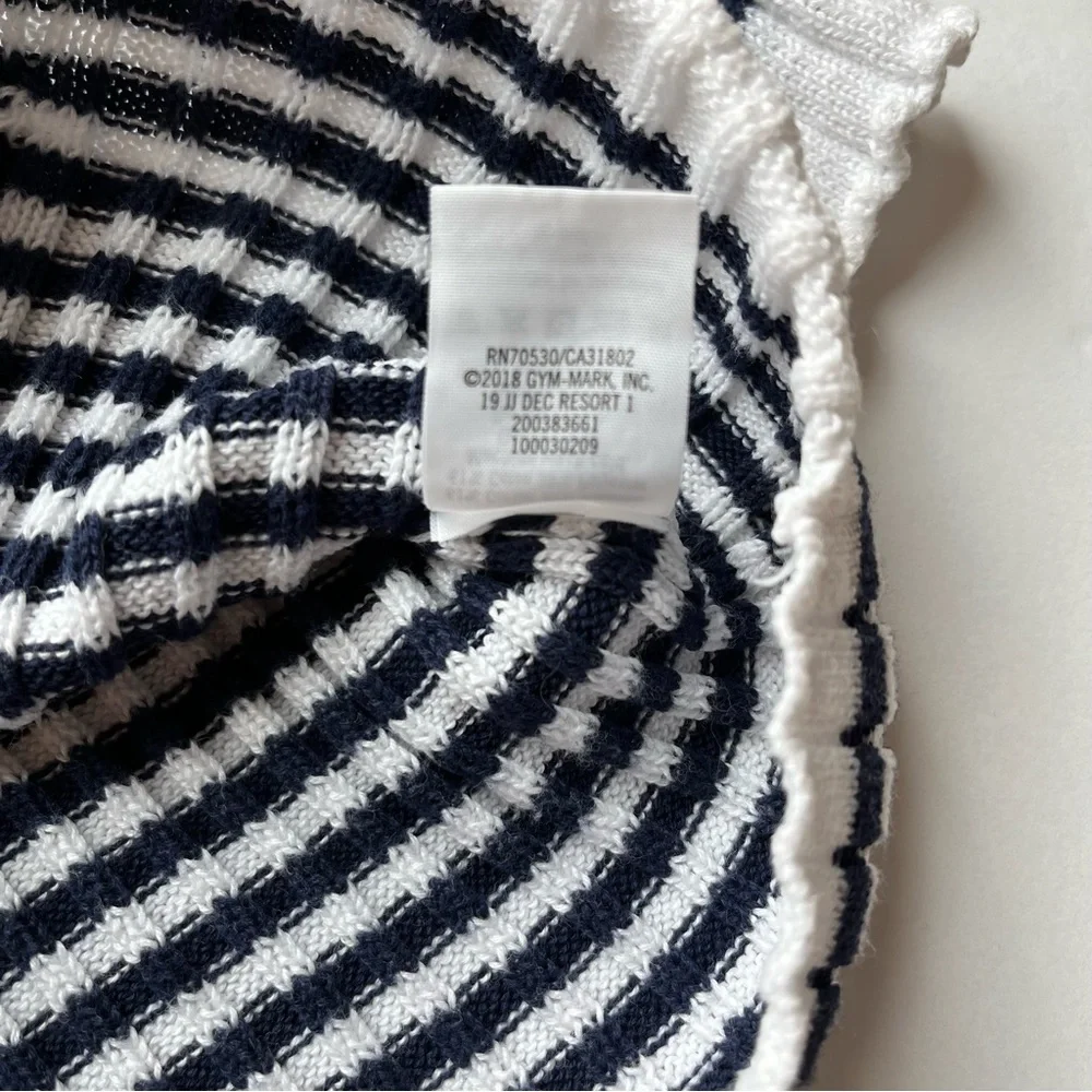 Janie and Jack Navy & White Stripe Ribbed Sweater Dress